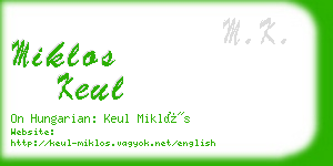 miklos keul business card